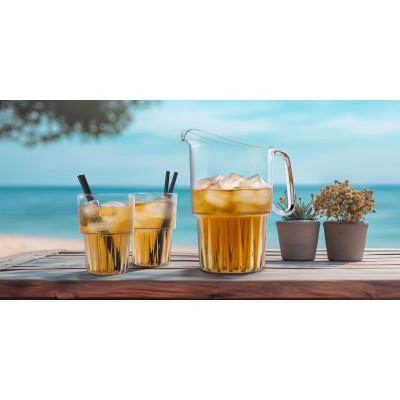 Nerozbitné plastové poháre na vodu, koktail London, 414ml