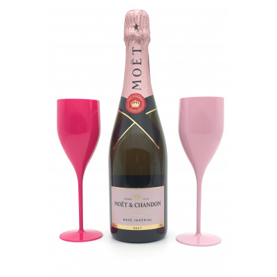 Nerozbitné plastové poháre na sekt, prosecco Verona 180ml, baby pink