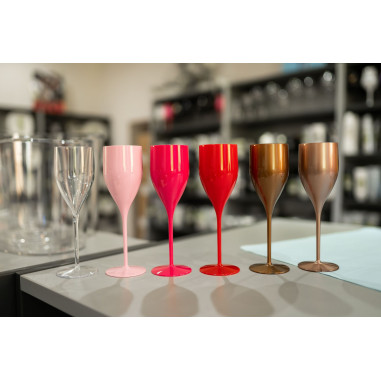 Nerozbitné plastové poháre na sekt, prosecco...