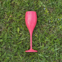 Nerozbitné plastové poháre na sekt, prosecco 150ml, ružové