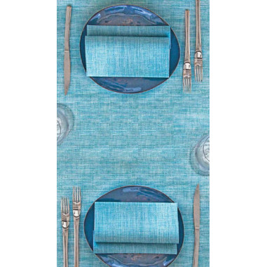 Servítky z netkanej textílie Flem avio, 44x44 cm, ľanový efekt