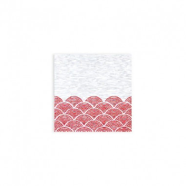 Kompostovateľné servítky SUSHI oriente rosso, 40x40cm, 100 ks