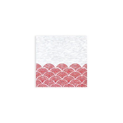 Kompostovateľné servítky SUSHI oriente rosso, 40x40cm, 100 ks