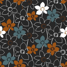 Elegantné čierne kvetované servítky Cora 40x40cm, netkaná textília 2