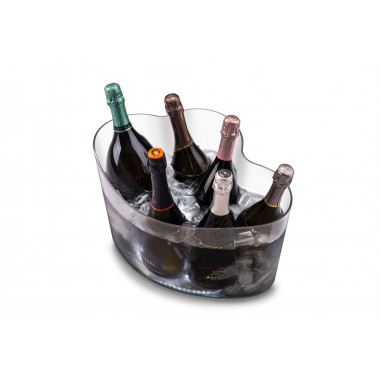 Elegantné plastové chladiče na fľaše Organic, transparent