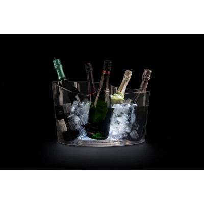 Elegantné plastové chladiče na fľaše Organic, transparent