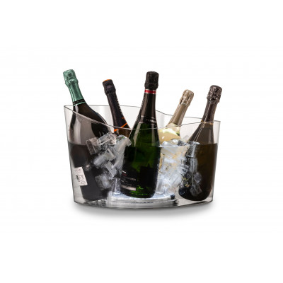 Elegantné plastové chladiče na fľaše Organic, transparent