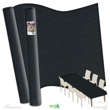 Obrusová rolka z netkanej textílie, čierna, 1,2m x 25m