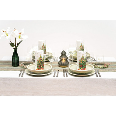 Servítky na Vianoce Tannenbaum, 40x40 cm, netkaná textília