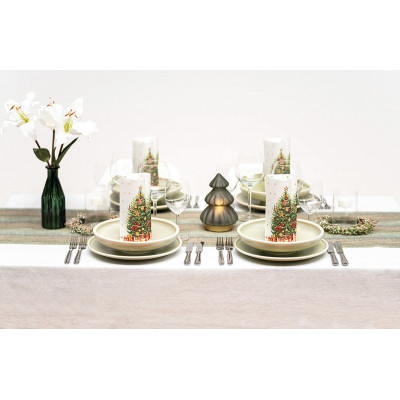 Servítky na Vianoce Tannenbaum, 40x40 cm, netkaná textília