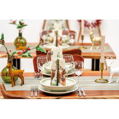 Servítky na Vianoce Kemi jelenčeky, 40x40cm, netkaná textília