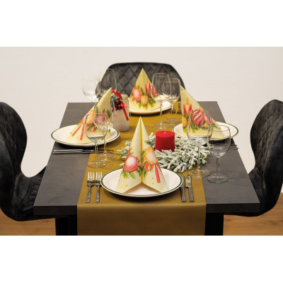 Vianočné servítky Kerstin, netkaná textília, 40x40cm, biele