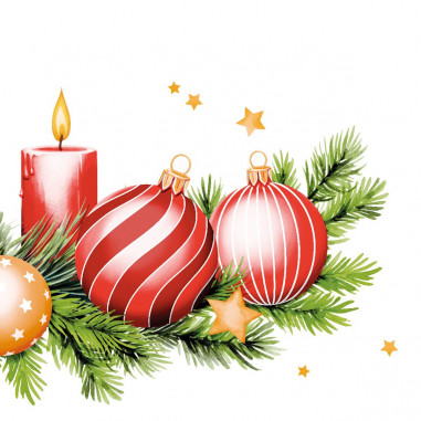 Vianočné servítky Kerstin, netkaná textília, 40x40cm, biele