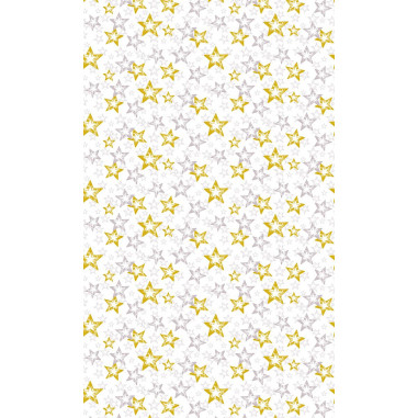 Vianočný obrus Allison zlato-stieborné hviezdy, netkaná textília, 100x100cm