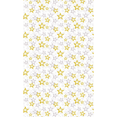 Vianočný obrus Allison zlato-stieborné hviezdy, netkaná textília, 100x100cm