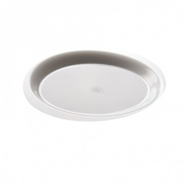 Plastový dezertný tanierik Cocktail, 185mm, biely