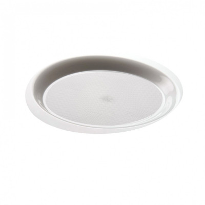 Plastový dezertný tanierik Cocktail, 185mm, biely