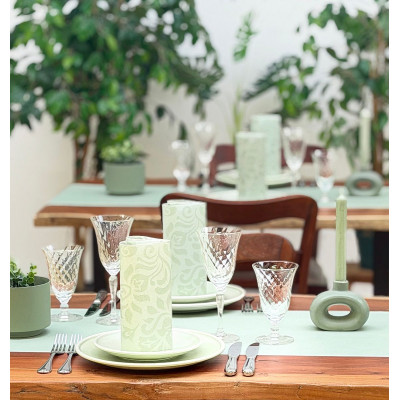 Moderné servítky Rex s jemným vzorom, netkaná textília, 40x40cm, pastelovo zelené