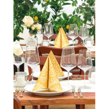 Moderné servítky Rex s jemným vzorom, netkaná textília, 40x40cm, žlto-zlaté
