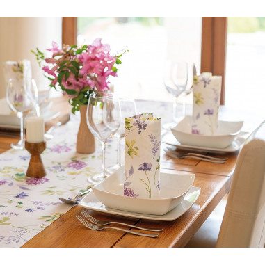 Luxusné kvetované servítky Esther, 40x40cm, netkaná textília