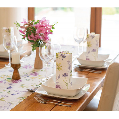 Luxusné kvetované servítky Esther, 40x40cm, netkaná textília