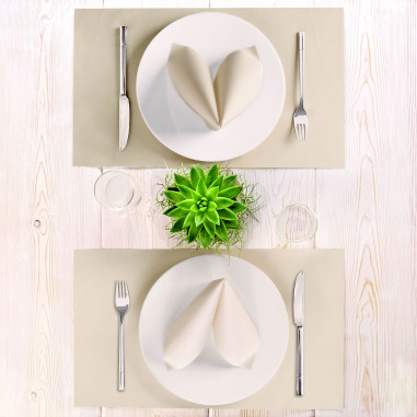 Jednorazové prestieranie z netkanej textílie, 30x40cm, svetlé kapučíno, 250ks