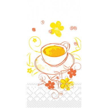 Raňajkové servítky Sunny 33x33cm,1/8 zložené, papierové, 100 ks