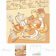 Servítky raňajkové New Day papierové, 3 vrstvové, 24x24cm - Mank