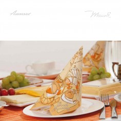 Servítky raňajkové New Day papierové, 3 vrstvové, 24x24cm - Mank 2