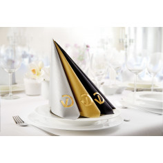 Koktailové servítky z netkanej textílie, zlaté, 24x24cm 2