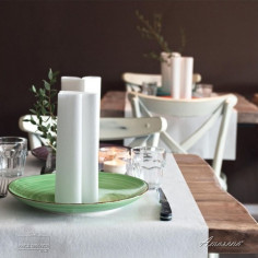 Šerpa na stôl jednofarebná biela, 40cm x 25m, netkaná textília 2