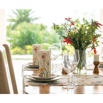 Luxusný kvetovaný behúň na stôl Edith, 0,4mx24m, netkaná textília