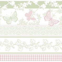 Servítky na svadbu / oslavu Astrid s motýlikmi, 40x40cm, netkaná textília