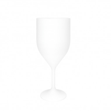 Nerozbitný plastový pohár na víno, 300ml, biely