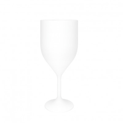 Nerozbitný plastový pohár na víno, 300ml, biely