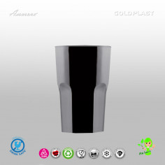 Koktailový plastový pohár ROX 250ml, nerozbitný, čierny