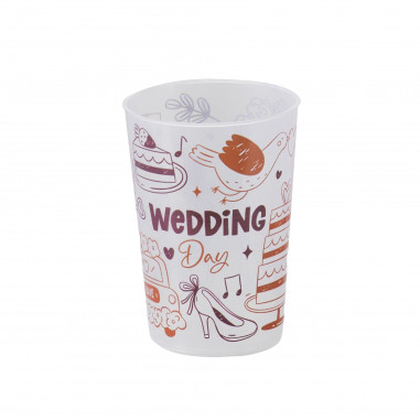 Nerozbitné plastové poháre s vlastnou potlačou, 500ml, širšie