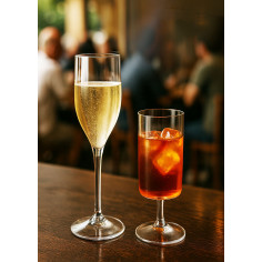 Plastové poháre na sekt, prosecco, 110ml, transparentné 2