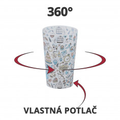 Nerozbitné plastové poháre s vlastnou potlačou, 180ml