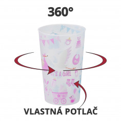 Nerozbitné plastové poháre s vlastnou potlačou, 600ml, širšie