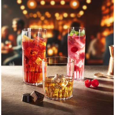 Nerozbitné plastové poháre DOF na koňak, whisky, 400ml