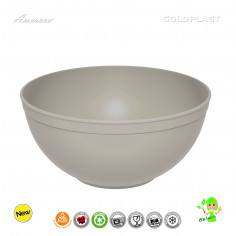 Nerozbitné misky z tvrdeného plastu Ø 23,5cm, objem 3,35l, krémové