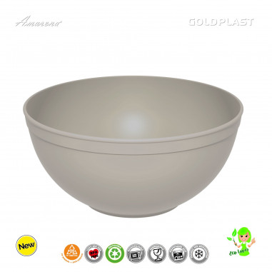 Nerozbitné misky z tvrdeného plastu Ø 23,5cm, objem 3,35l, krémové