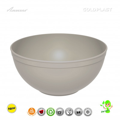 Nerozbitné misky z tvrdeného plastu Ø 23,5cm, objem 3,35l, krémové