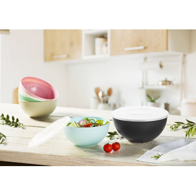 Plastový vrchnák na nerozbitné plastové misky s objemom 3,35l