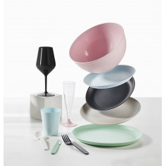 Nerozbitné misky z tvrdeného plastu Ø 23,5cm, objem 3,35l, krémové 2