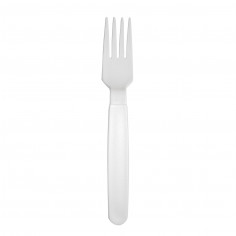 Plastová vidlička 18,5 cm, nerozbitná, biela, 6ks