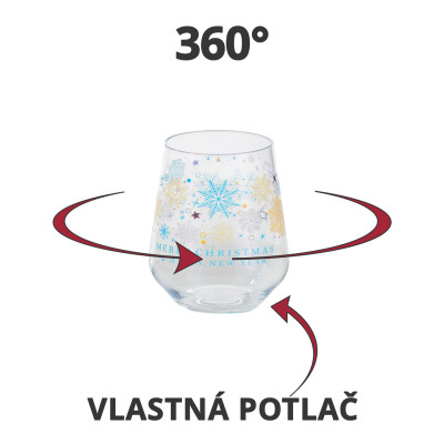Nerozbitné plastové poháre na vodu, miešané drinky, s vlastnou potlačou, 390ml