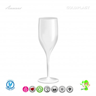 Nerozbitné plastové poháre na sekt, prosecco s vlastnou potlačou,150ml