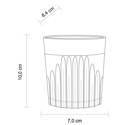 Nerozbitné plastové poháre na vodu, miešané nápoje Milano DOF 355ml